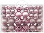 vidaXL 100-Tlg Weihnachtskugel-Set Rosa 330084