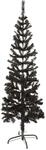 vidaXL Schlanker Weihnachtsbaum Schwarz 150 cm