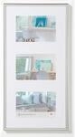 walther design New Lifestyle Galerie Kunststoffbilderrahmen 3x 10x15 cm Silber KV315S