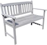Holz-Gartenbank Stirling 2-Sitzer Grau,ackiert 86 x 110 x 56,5 cm