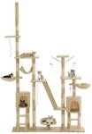 vidaXL Katzen-Kratzbaum mit Sisal-KratzS&auml;ulen 230 - 250 cm Beige
