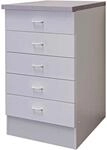 Flex-Well Classic K&uuml;chen-Schubkastenschrank Speed 50 cm Wei&szlig;