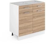 Vicco K&uuml;chenunterschrank R-Line Schubladenschrank f&uuml;r die K&uuml;che Sonoma 80 cm...