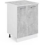 Vicco K&uuml;chenunterschrank R-Line K&uuml;chenkommode Beton/Wei&szlig; 60 cm AP Marmor