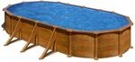 Gre Pool Mauritius Oval mit Holzoptik 500 cm x 300 cm x 132 cm Holzfarben