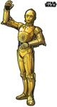 Disney Wandtattoo Star Wars C-3Po Gelb 127 x 200 cm 612420