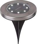 Globo LED-Solar mit Erdspie&szlig; &Oslash; 11,8 cm x 13 cm Edelstahl 2er-Set