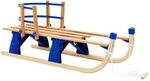 vidaXL Klappschlitten mit R&uuml;ckenlehne Holz 119 cm