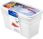 Rotho Gefrierdosen-Set Domino Gem&uuml;se 1,5, Wei&szlig; 3-teilig