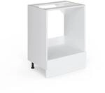 Vicco Herdumbauschrank R-Line Wei&szlig; Hochglanz/Wei&szlig; 60 cm ohne Arbeitsplatte