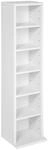 Tectake Cd Dvd Regal Juliane In Holzoptik 6 F&auml;cher 20 x 21 x 90 cm Wei&szlig;
