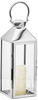 Amare Edelstahl Laterne mit LED-Kerze 15 cm x 14 cm x 40 cm