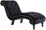 vidaXL Chaiselongue Schwarz Samt 248611