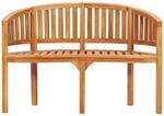 vidaXL Bananenbank 120 cm Massivholz Teak