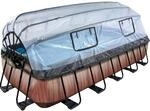 EXIT Wood Pool Braun 540x250x100cm m. Sandfilterpumpe u. Abdeckung