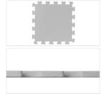 Relaxdays Puzzlematte EVA-Schaumstoff Grau 36 Tlg. Abwischbar W&auml;rmeisolierend Mit