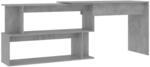vidaXL Eckschreibtisch Betongrau 200x50x76 cm Holzwerkstoff 801102