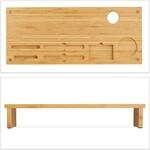 Relaxdays Monitorst&auml;nder Bambus Natur Ergonomisch 9 cm x 54 cm x 23 cm 1,4 kg
