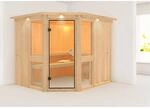 Karibu Sauna Anina 3 LED-Dachkranz Natur