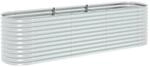 vidaXL Garten-Hochbeet 320x80x81 cm Stahl Silbern 660428