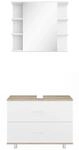 Vicco Badm&ouml;bel-Set Ilias Sonoma/Wei&szlig; 2 Teile Unterschrank 80 cm