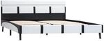 vidaXL Bettgestell mit LED Wei&szlig; Kunstleder 120x200 cm 280298