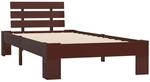 vidaXL Massivholzbett Dunkelbraun Kiefer 100x200 cm617180