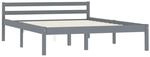 vidaXL Massivholzbett Grau Kiefer 140x200 cm617205