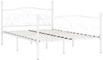 vidaXL Bettgestell mit Lattenrost Wei&szlig; Metall 120x200 cm618218