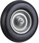 Relaxdays Schubkarrenrad mit Achse Vollgummi Schwarz-Grau Pannensicher 39 cm x 9 cm