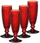 Villeroy & Boch Boston Coloured Sektglas 120 ml 4er Set Rot
