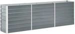 vidaXL Garten-Hochbeet Stahl 240x40x77 cm Grau 661654