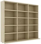 vidaXL CD-Regal Sonoma-Eiche 100x23x89,5 cm Holzwerkstoff 801790