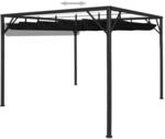 vidaXL Gartenpavillon mit ausziehbarem Dach 3x3 m Anthrazit