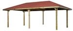 Weka Gartenoase 651 B Spar-Set Inkl. Dachschindeln 678 cm x 380 cm Rot