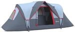 Outsunny Zelt Polyester Oxford Glasfaser Stahl Grau L455 x B230 x 180 cm