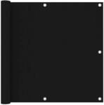 vidaXL Balkon-Sichtschutz Schwarz 90x500 cm Oxford-Gewebe 135062
