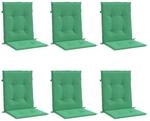 vidaXL Gartenstuhlauflagen f&uuml;r Niedriglehner 6 Stk Gr&uuml;n 100x50x3 cm 314136