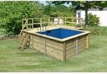 Karibu Pool 1 44 mm Set KDI mit 2 Sonnenterrassen