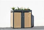 Westmann M&uuml;lltonnenbox und Ger&auml;tebox Design 1 Anthrazit 134 cm x 84 cm x 125...