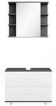 Vicco Badm&ouml;bel-Set Ilias Anthrazit/Wei&szlig; 2 Teile Unterschrank 80 cm