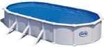 Gre Stahlwand-Pool Atlantis 800 cm x 470 cm x 132 cm Oval Wei&szlig;