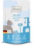 Mjamjam Nassfutter Quetschie Zarte Ente & Gefl&uuml;gel an Leckeren M&ouml;hrchen 125 g