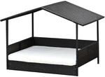 PawHut Hundeliege Outdoor mit Dach PE Rattan 69 x 98 x 73cm