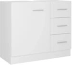 vidaXL Waschbeckenunterschrank Wei&szlig; 63x30x54 cm Holzwerkstoff