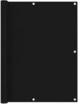 vidaXL Balkon-Sichtschutz Schwarz 120x600 cm Oxford-Gewebe 135067