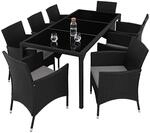 Tectake Rattan Sitzgruppe Almansa F&uuml;r 8 Personen Widerstandsf&auml;hig 60 x 55 x 83 cm