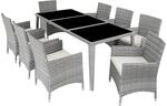 Tectake Aluminium Rattan Sitzgruppe Menorca Wetterfest und Uv Best&auml;ndig 2 Bezugssets