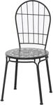 Siena Garden Stapelstuhl Como Stahl 49 cm x 43 cm x 93,5 cm Grau Mosaik