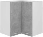 vidaXL Eckh&auml;ngeschrank Betongrau 57x57x60 cm Holzwerkstoff